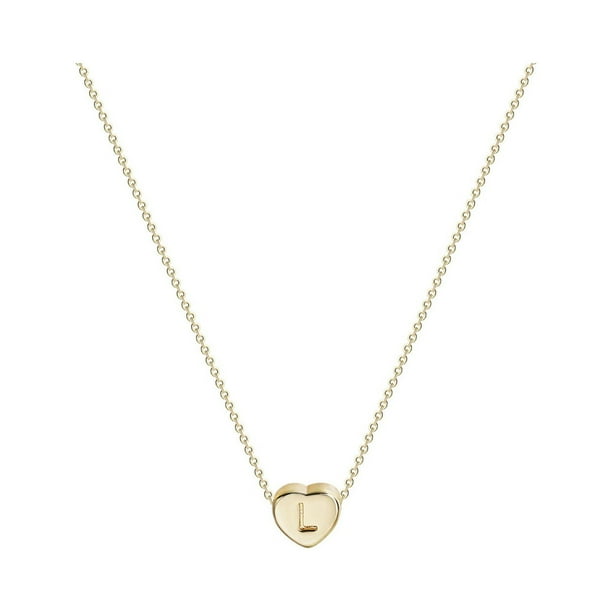 Xihbxyly dia del primer ministro Collar en colgante y cadete en nombre y 26 letras en inglés, regal en moda para mujer