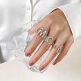 thumbnail image 3 of HAHDAXIA Gold Bold Initial Letter Open Ring Adjustable, GoldChic Jewelry Women Statement Rings Personalised Engraved Womenu2019s Signet Ring for Party, 3 of 7