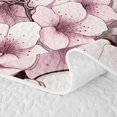 thumbnail image 5 of Homewish Cherry Blossom Gothic Skull Bed Spread Queen for Girls, Pink Japanese Flower Queen Coverlet Set, 3pcs, 5 of 7