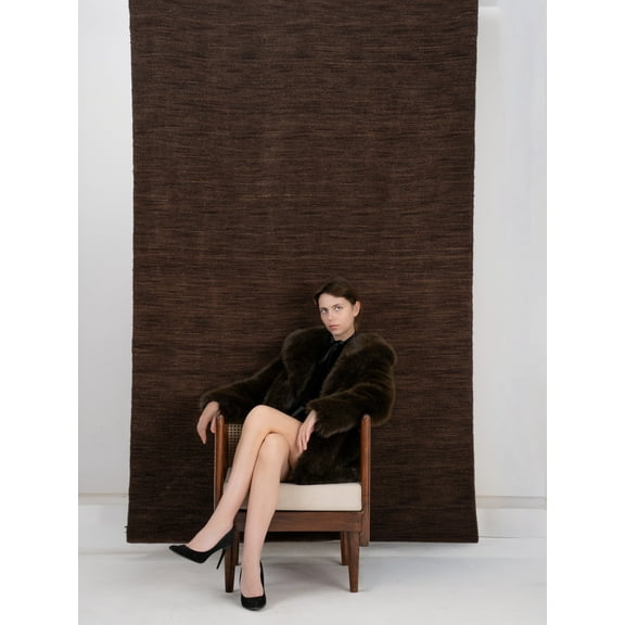 Rugsotic Carpets Handmade Rugs Hand Knotted Loom Rectangle 3'x5' Brown Wool for Indoor Use