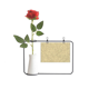 thumbnail image 1 of Corteza de huellas dactilares de los amarillos Botella de decoración de jarrones colgantes de flores rosas artificiales, 1 of 3