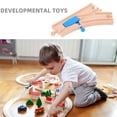 thumbnail image 2 of KAKOWELY 2pcs Wooden Train Track Intersections Switch Track Accessories Toy Train Set Compatible With Major Brands Educational And Fun For Kids,6.69X"X3.62"X0.47", 2 of 5