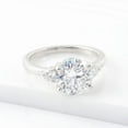 thumbnail image 4 of solitaire jewels 3.00CT Round Moissanite 3 Stone Engagement Ring For Women, 10K White Gold, 4 of 8