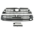 thumbnail image 4 of Front Upper & Lower Grilles Chrome Grille Fit for Toyota Highlander 2017 2018 2019, 17-19 Highlander Grill, 4 of 6
