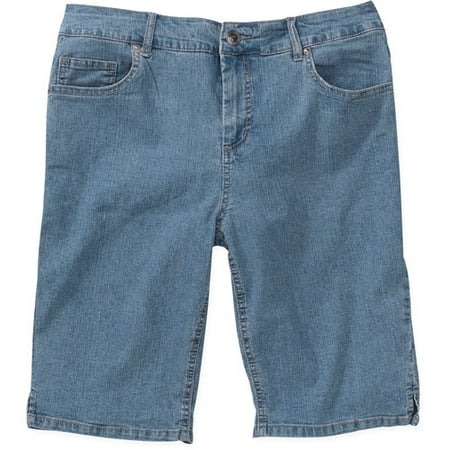 Just My Size Women's Plus-Size Classic Denim Bermuda Shorts