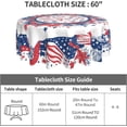 thumbnail image 3 of 4th of July Tablecloth USA Flag Round Table Cover Washable Table Cloth for Home Kitchen Party Picnic 60 Inch, 3 of 5