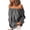 Gray-L, variant on Womens Off Shoulder Tops Linen Cotton Tops Long Sleeves Ruffle Balloon Sleeve Shirts Casual Blouses