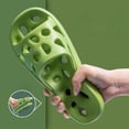 thumbnail image 3 of Zapatillas de ducha ahuecadas para hombre y mujer, chanclas antideslizantes de EVA suave para interiores y exteriores, zapatos de verano, 3 of 7