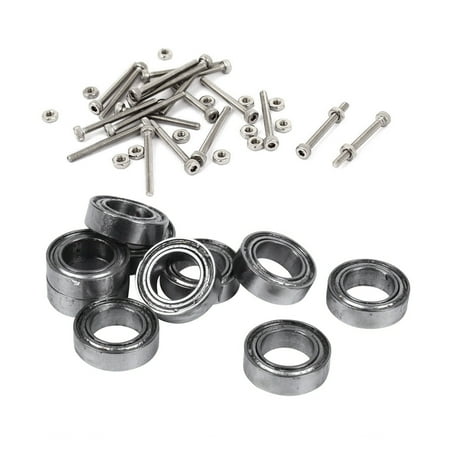 

20 Set M2 X 20Mm Long Hex Socket Knurled Cap Screws Nuts & 10Pcs Sealed Metal Shielded Metric Ball