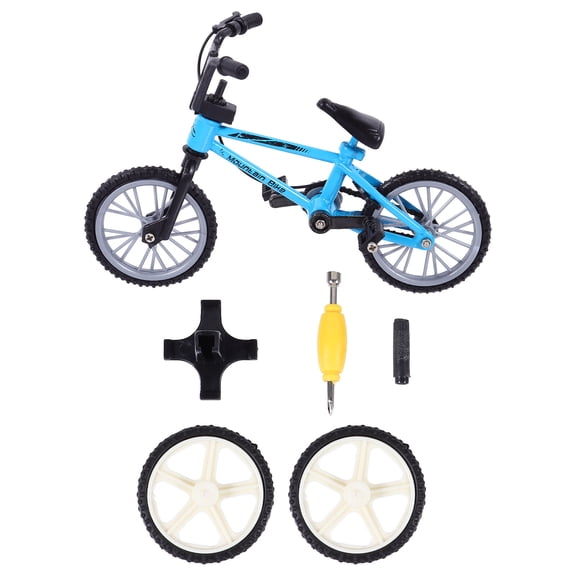 2 Sets Aluminum Alloy Bike Toy Models for Kids and Adults, Fun Desktop Finger Cycling Game for Office and Home