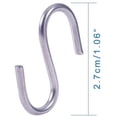 thumbnail image 3 of Elite - Paquete de 150 ganchos en forma de S de acero inoxidable 304 para colgar en cocina, baño, dormitorio y oficina, 27 x 12 x 2 mm, 3 of 5
