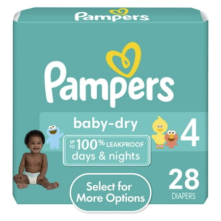 UPC: 0037000862116 | Pampers Baby Dry Diapers Size 4 28 Count (Select for More Options)