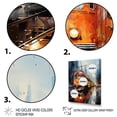thumbnail image 3 of Designart "Journey on an Orange Train I" Modern Floater Framed Canvas Wall Art, 3 of 7