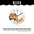 thumbnail image 2 of 12 Inch Wall Clock Battery Operated Silent Clock Decorative for Office, Kitchen, Outdoor, Living Room，Cartoon Owl Bird Mushroom Autumn Maple Leaves Design, 2 of 5