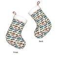 thumbnail image 3 of Balery Train Pattern Christmas Stockings with Initials, 18" Large Knit Christmas Stocking,Xmas Stocking for Kids, Holiday and Family Stocking, 3 of 7