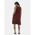 thumbnail image 3 of Time and Tru Women's Sleeveless Knit Swing Dress, Sizes XS-XXXL, 3 of 4