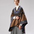 thumbnail image 5 of TEELYNN Boho Otoño/Invierno Bufanda Mujer 2022 Vintage Étnico Punto Poncho Cárdigan Cálido Capa Invierno Espesar Abrigo Chales Mujer, 5 of 5