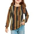 thumbnail image 2 of Drmagiyhm Girls Long Sleeve Shirts Size 10-12 Basic Floral Print T Shirt Casual Crewneck Trendy Shirts Little Girl Comfy Fall Tops, Tees & Blouses 4-5 Years Saffron, 2 of 5