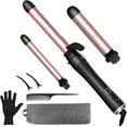 thumbnail image 5 of Automatic Curling Iron, 3 in 1 Curling Wand Set, Instant Heat Up Hair Curler with 3 Interchangeable Tourmaline Ceramic Barrels (3/4, 1", 1.25"), LCD Heat Display for Beach Waves, 5 of 5