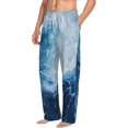 thumbnail image 6 of Salouo Abstract Ocean Waves Print Pajama Pants for Men, Lounge Pants Elastic Waistband Casual Men's sleepwear Loungewear Sleep Pajama Pant -X-Large, 6 of 7