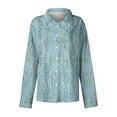 thumbnail image 6 of Fznquz Green Women's Long Sleeve Tops Button Down Dressy Oversized Shirts Casual Plus Size Fall Shirts for Women, 6 of 6