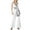 White, variant on Women's Summer Wide Leg Sleeveless Romper - Casual Comfortable Jumpsuit for Daily Wear & Home Relax