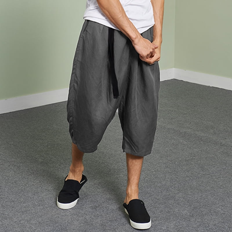 men's knee length shorts elasticated waist