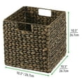 thumbnail image 4 of mDesign Woven Hyacinth Kitchen Storage Organizer Basket Bin, 4 Pack, Black Wash, 4 of 7