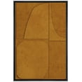 thumbnail image 2 of PixonSign Framed Wall Art Brown Geometric Polygon Mid-Century Landscape Abstract Shape Paintings Minimalism Modern Art Decor Contemporary Canvas Prints Fine Art for Rooms - 16"x24" Black, 2 of 5