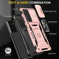 thumbnail image 4 of Decase Samsung Galaxy S21 Ultra Rugged Case, Heavy Duty Case with Kickstand Pocket Shockproof,Slide Holder Back Cover for Samsung Galaxy S21 Ultra 6.8 inch,Rosegold, 4 of 7