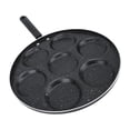 thumbnail image 1 of Egg Cooker Pan, Refined Iron Round Egg Frying Pan Effective Insulation Energy Saving Fast Heat Transfer Universal  for Complementary Cooking, 1 of 8
