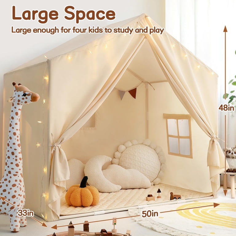 Koppop Toddler Playhouse Tent with Bunting, Beige photo 7