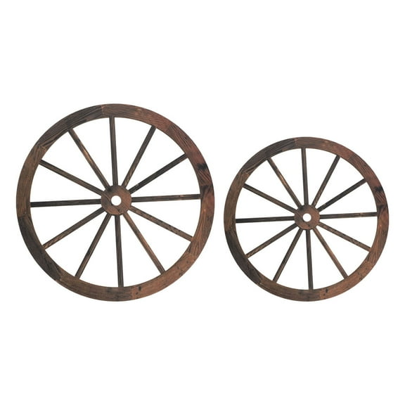 OUNONA 2-Piece Rustic Wood Wall Art Set for Western Style Home Decor and Party Decorations, Farmhouse Wall Hanging