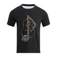 thumbnail image 5 of Xdzjlr Chemise d'Été pour Hommes Usage Quotidien Col Rond Imprimé Instrument de Musique Mode T-Shirts Hommes,TTG, 5 of 5