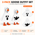 thumbnail image 4 of KuKeDi 2 Pack 7 inch Mini Goose Outfits, White Hooded Cape Clothes for Decorative Goose, 4 of 8