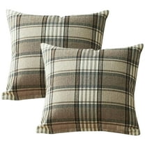 Mozhitti Plaid Throw Pillow Outdoor Indoor Throw Pillow Farmhouse Square Pillow Home Decor 18 X 18 Inches