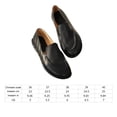 thumbnail image 2 of Mujeres mocasines de cuero genuino Trabajo de piel de vaca Flats sin resbalón zapatos para caminar casuales con tacones bajos zapatos redondos para trabajar, 2 of 6