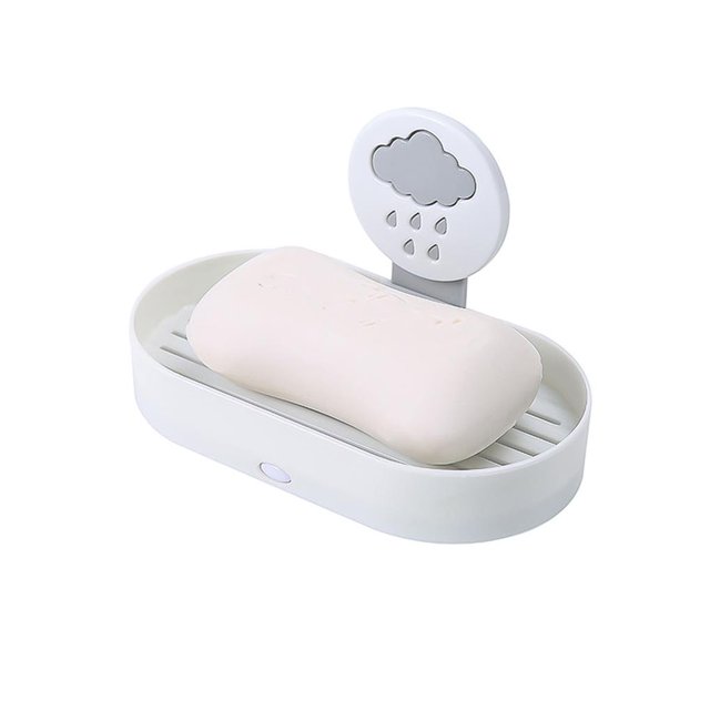 Jabonera De Doble Capa Jabonera Sin Perforaciones Recipiente De Jabón Montado En La Pared Con Borde Liso Para Ducha, Baño, Bañera Y Fregadero De Cocina Desmontable Sin Taladros Guardurnaity HA027641-03