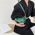 thumbnail image 4 of Bolso de cuero portátil para mujer, de mano de cocodrilo sólido, para axilas de calle, 4 of 5