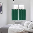 thumbnail image 4 of Dark Green Plaid Kitchen Curtains 72 Inch Length, Country Vintage Abstract Striped Lattice Grommet Top Bedroom Living Room Curtains, Light Filtering Cafe Curtain Drapes 2 Panels Set 104''x72'', 4 of 9
