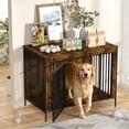 thumbnail image 5 of Amlancher Dog Crate Furniture for Large Dogs, 48inch Heavy Duty Dog Kennel Furniture, Rustic Brown, 5 of 7