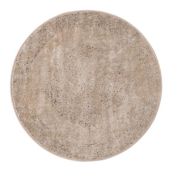Unique Loom Portland Collection Area Rug - Woodburn (3' 1" Round Ivory/Beige)