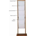thumbnail image 2 of M&T Displays Floor Standing Double Sided Dark Wood Magazine Brochure Rack - 10 Clear PET G Pocket, 2 of 7