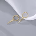 thumbnail image 5 of Sterling Silver Spike Small Hoop Earrings for Women Teens Geometric Hoop Earrings Huggie Drop, 5 of 10