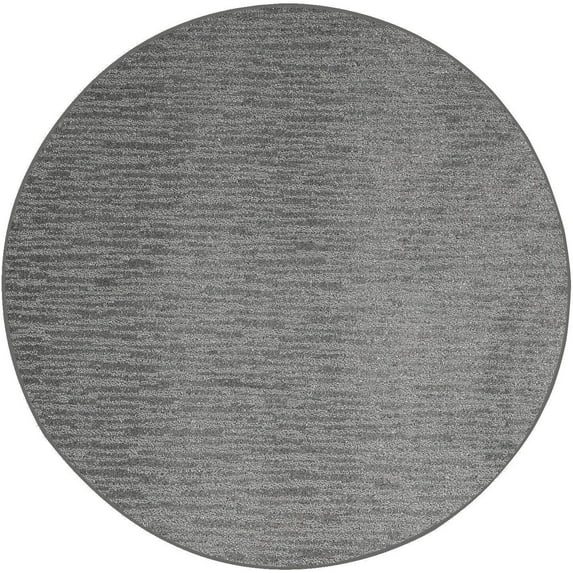 Furnish My Place Easy Fit Rug - 5 ft., Round, Light Grey, Custom Floor Rug for Living Rooms, Bedrooms, Hallways