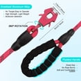 thumbnail image 4 of 2/4/5/6FT Dog Leash, Heavy Duty Rope Leashes, Reflective Nylon Pet Lead with Aluminum Quick Release/Locking Tactical Frog Clip for Small Medium and Large Dogs, 1/2 inch, 4 of 5
