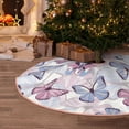 thumbnail image 5 of Bingfone Christmas Tree Skirt Mat Christmas Decoration Interior 30" -Butterflies in Pastel, 5 of 6