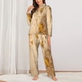 thumbnail image 2 of Balery Conjunto de Pijama con Estampado para Mujer, Conjunto de Dos Piezas con Manga Larga, Ropa de Dormir Suave con Bolsillos, Pijamas Cómodos-Medium, 2 of 7