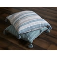 thumbnail image 4 of Altair Oceanside Chevron Blue / Brown 18" x 18" Indoor Square Hand - Crafted Throw Pillow, 4 of 6