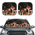 thumbnail image 2 of Windshield Sun Shade, Moonlight Butterfly Mushroom Foldable Car Sun Shade Windshield for Front, 2 Pieces, 2 of 7